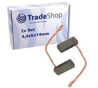 2x Trade-Shop Charbons de moteur Brosses de charbon Charbons abrasifs 4,4 x 6 x 14mm 12-24V pour différents moteurs de véhicules à moteur Portes roulantes Portes de garage Motorisations Alternateur