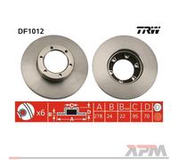 2X TRW DF1012 Disque De Frein Pour Renault Master I T P