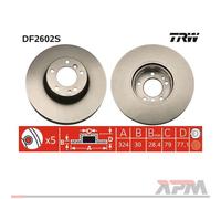 2X TRW DF2602S Disque De Frein Pour BMW E39 Alpina B10 E39