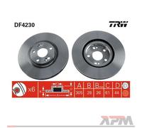 2X TRW DF4230 Disque De Frein Pour Renault Espace III JE0 Avantime DE0