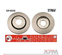 2x TRW DF4550 Disque de Frein pour Chrysler Voyager IV S Dodge Caravan Rg