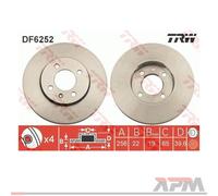 Disque de frein TRW DF6252 avant, ventilé, 1 pièce