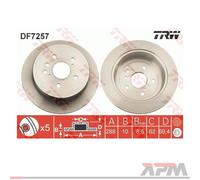 2X TRW DF7257 Disque De Frein Pour Toyota Highlander/Kluger U2 Lexus RX U3