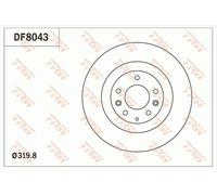 2x TRW DF8043 Disque de frein Avant pour MAZDA CX-7 (ER) 320mm