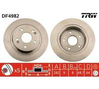 2x TRW Disque de frein Arrière pour HONDA ACCORD VIII Break ACCORD VIII (CU)