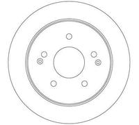 2x TRW Disque de frein Arrière pour SSANGYONG Korando SUV (CK) 262mm DF6879S