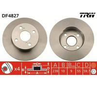 2x TRW Disque de frein Arrière pour TOYOTA COROLLA Compact (E11) COROLLA (E11)