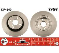 2x TRW Disque de frein Arrière pour VW Golf III 3/5 portes (1H1) Derby I (86)