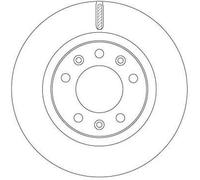 2x TRW Disque de frein Avant 266mm DF6785
