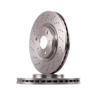 2x TRW Disque de frein Avant convient pour MERCEDES-BENZ Classe C Berline (W203)