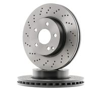 2x TRW Disque de frein Avant convient pour MERCEDES-BENZ Classe C Berline (W204)