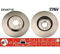 2x TRW Disque de frein Avant convient pour MERCEDES-BENZ Classe ML (W164) 330mm