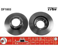 2x TRW Disque de frein Avant pour LAND ROVER Defender SUV (L316) Range Rover I
