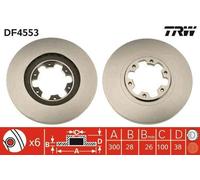 2x TRW Disque de frein Avant pour NISSAN NAVARA (D22) pour INFINITI QX4 I (JR50)