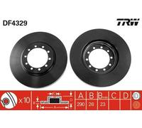2x TRW Disque de frein Avant pour RENAULT Master Pro Camion plate-forme/Châssis