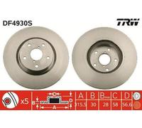2x TRW Disque de frein Avant pour SUBARU OUTBACK WRX A trois volumes (GJ) 316mm
