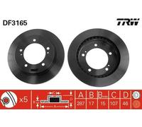 2x TRW Disque de frein Avant pour SUZUKI JIMNY (FJ) Vitara SUV (ET, TA, TD)