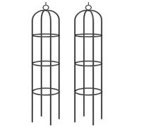 2x Tuteur de jardin 200 cm Colonne rosiers Support pour plantes grimpantes Ø 40 cm Obélisque de jardin