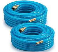 2x Tuyau à air comprimé 15m max 15 bar raccord rapide 1/4' épaisseur 3mm tuyau pour appareils pneumatiques bricolage atelier