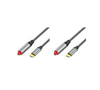 2X Type-C to Fiber Optic Audio Cable, USB-C to SPDIF Fiber Optic Cable, Laptop to Sound Card Adapter Cable