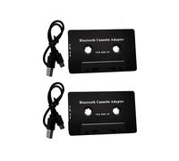 2X Universal Cassette 5.0 Audio Car Tape Adaptateur Stéréo Aux avec Mic pour Téléphone MP3 Câble AUX Lecteur CD