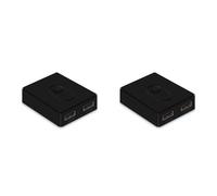 2X USB 2.0 KVM Switch 1X2/2X1 Switcher Divisor Controlador Compartilhado para Computador PortáTil Impressora Teclado Mouse, B