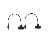 2X USB 3.0 para Cabo Adaptador de Disco RÃGido SATA 2,5 Polegadas Conversor-Preto