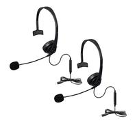 2X USB Centre D'Appel Casque Avec Suppression Du Bruit Mic Monaural Casque de Musique pour PC Maison et Le Bureau Téléphone Un Service Brancher et