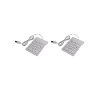 2X USB Filaire Pavé Numérique Pavé Numérique 18 Touches Clavier Numérique pour Comptabilité Teller Ordinateur Portable Windows Android Notebook