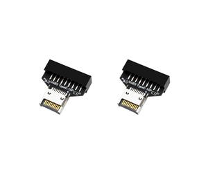 2X USB3.2 Tipo-e 20Pin para USB 19P Chassis Frontal Tipo A C Adaptador de Extensão Placa-Mãe Desktop