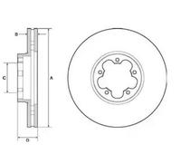 2x VAICO V25-80032 Disque de frein Avant 308mm