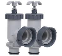 2x Vannes à Piston de Piscine Valve à Piston Fileté Accessoire Piscine vidaXL