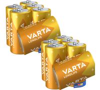 2X Varta Longlife Pile Alcaline Jetable - Mono D LR20, À 6 Pièces.