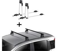 2x VDP porte-vélos ALU Premium + barres de toit VDP EVO acier compatibles avec Citroen C3 II 5 portes 2009-2016