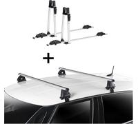 2x VDP porte-vélos ALU Premium + barres de toit VDP EVO ALU compatibles avec la Ford Focus IV 5 portes à partir de 2018