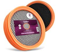 2x Vellto Filtre HEPA Pour Aspirateur Compatible Avec Philips SpeedPro FC8009/1 5000 Aqua FC6721 FC672 FC6723 Lavable Pièce Détachée Filtration Air Accessoire Nettoyage Maison