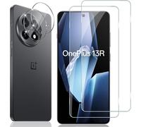 2x Verre Trempé Écran + 2x Film Protection Caméra Pour Oneplus 13r 5g ¿ Dureté 9h, Ultra Hd 99,99% Transparence, Revêtement Antitraces Oléophobe, Bords 2.5d, Compatible Coque