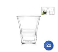 2X Verres En Verre Borosilicate Double Modèle 2Touch, 22Cl