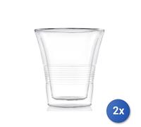 2X Verres En Verre Borosilicate Double Modèle 2Touch, 33Cl