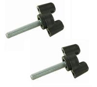 2X VIS PAPILLON A OREILLE TETE PLASTIQUE TIGE ACIER M4 M5 M6 MANCHERON BLOCAGE BRANCARD 4 5 6 MM REGLAGE (M4x40)