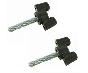 2X VIS PAPILLON A OREILLE TETE PLASTIQUE TIGE ACIER M4 M5 M6 MANCHERON BLOCAGE BRANCARD 4 5 6 MM REGLAGE (M6x12)