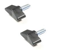 2X VIS PAPILLON TETE PLASTIQUE TIGE ACIER M4 M5 M6 MANCHERON BLOCAGE BRANCARD 4 5 6 MM REGLAGE OREILLE (M6x18)