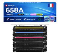 2x W2000A W2001A W2002A W2003A HP 658A compatibles pour HP Color LaserJet Enterprise M751dn M751n avec puce