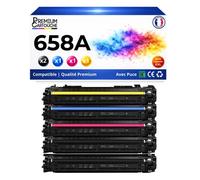 2x W2000A W2001A W2002A W2003A HP 658A compatibles pour HP Color LaserJet Enterprise M751dn M751n avec puce