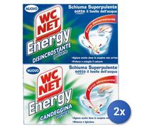 2x Wc Net Energy Salle de Bain Détartrant WC Poudre avec Javel (FRAGRANCE MIXTE)