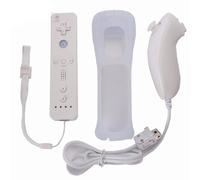 2x Wiimote Controleur Manette Wii Mote Remote Nunchuck Housse Pour Wii Blanc