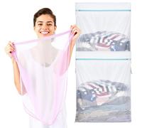 2x XXL Set Filet à linge 60x90 cm - Sac de lavage avec fermeture éclair,(2-St), Taille XXL - 60 x 90 cm