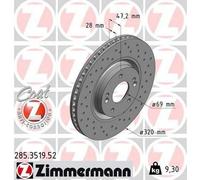 ZIMMERMANN 285.3519.52 Disque de frein