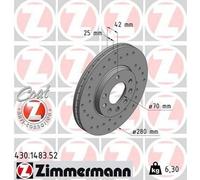 ZIMMERMANN 430.1483.52 Disque de frein