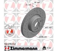 2x ZIMMERMANN Disque de frein Avant pour BMW X3 (G01, F97) 5 Touring (G31) 330mm